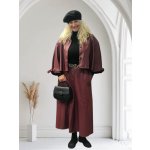 Koženkové paleto krátké Bordo – Zboží Dáma