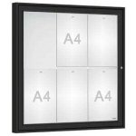 PROCITY Venkovní vitrína Classique, 6 x A4, sklo, černá | Zboží Auto