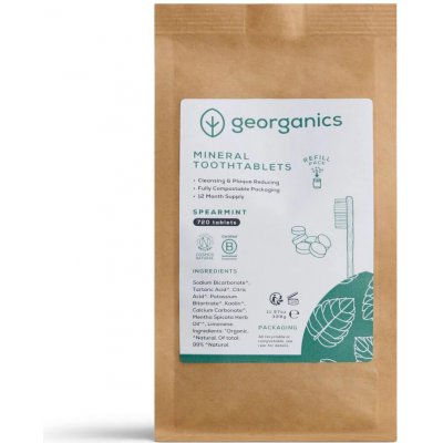 Georganics Minerální zubní tablety máta 720 ks – Zboží Mobilmania