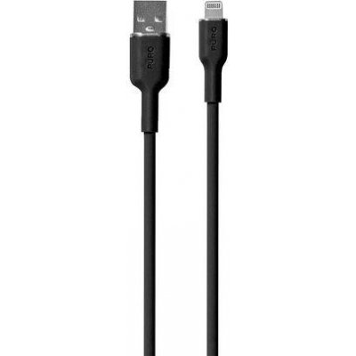 Puro kábel Soft Silicone Cable USB-A to Lightning 1.5m - Black