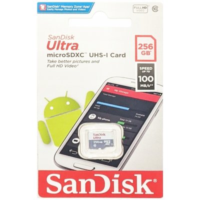 Sandisk MicroSDXC UHS-I 256 GB SDSQUNR-256G-GN3MN – Zbozi.Blesk.cz