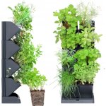 Prosperplast MINI CASCADE IO1W200S433 Vertikální květináče s nůžkami na bylinky antracit – Zboží Mobilmania