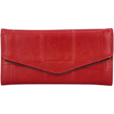 Zajímavá dámská koženková peněženka Diego červená
