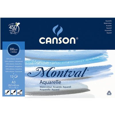 Canson Skicák Montval 300 g m2 12 archů A3