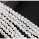 Pro Háčkování Plastový korálek voskovaný 6 mm, 100 ks bílá – Zboží Dáma