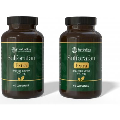 Herbatica Zvýhodněný set: 2× Sulforafan EXTRA extrakt z brokolice 500 mg, 60 kapslí – Hledejceny.cz