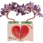 Nefertitis Sada Love stromečků z ametystu - dárek z lásky NF43238 - cca 16 cm – Hledejceny.cz