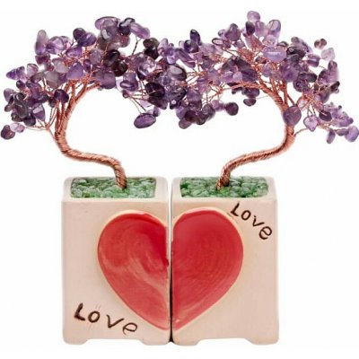 Nefertitis Sada Love stromečků z ametystu - dárek z lásky NF43238 - cca 16 cm – Hledejceny.cz