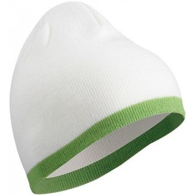 Myrtle Beach beanie with Contrasting Border Bílá zelená limetková – Hledejceny.cz