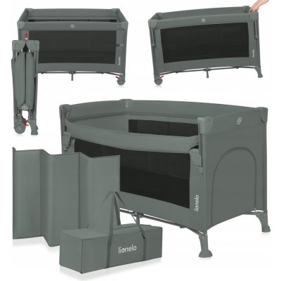 Lionelo Cestovní postýlka 3v1 ELLEN Green Sage LN0301 – Sleviste.cz