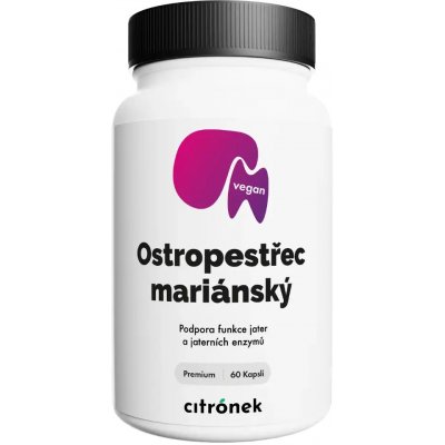 Citronek Ostropestřec Mariánský 200 mg Silymarinu 60 veganských kapslí – Hledejceny.cz