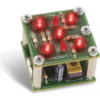 Whadda WSG150 Elektronická HRACÍ KOSTKA, červené LED – Zboží Živě