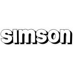Samolepka Simson bílá - 1 ks