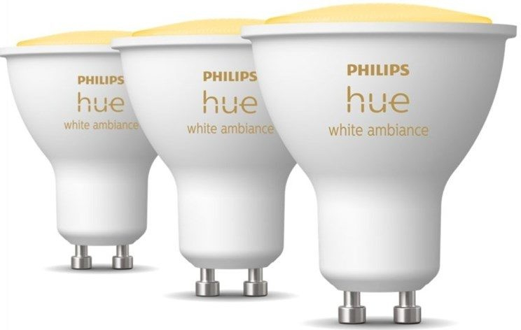 Philips Chytrá žárovka Hue Bluetooth, 4,3W, GU10, White Ambiance, 3ks