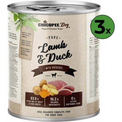 Chicopee Dog Pure Lamb & Duck 800 g – Zboží Mobilmania