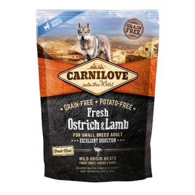 Carnilove Fresh Ostrich & Lamb for Small Breed Adult Dogs 1,5 kg