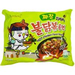 Samyang Buldak Jjajang pálivé kuřecí nudle s příchutí černých fazolí 140 g – Zboží Dáma