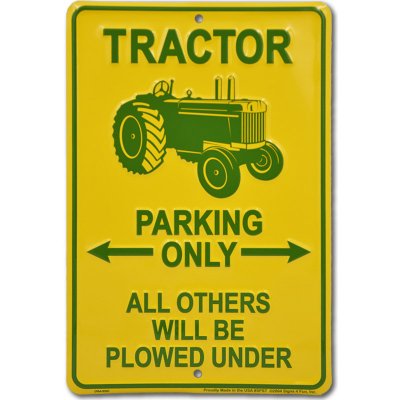 Plechová cedule Tractor Parking only 20 cm x 30 cm – Zboží Mobilmania