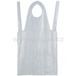 Zástěra jednorázová PE 100 ks bílá – Zboží Mobilmania