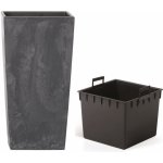 Prosperplast URBI SQUARE EFFECT Květináč 40 cm antracit DURS400E – Zboží Dáma