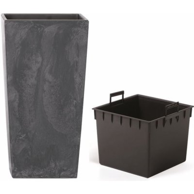 Prosperplast URBI SQUARE EFFECT Květináč 40 cm antracit DURS400E – Zboží Dáma