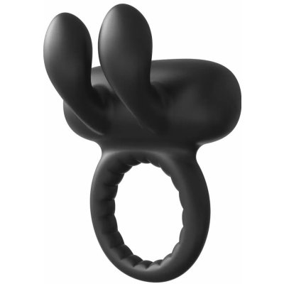 Dream Toys HOT RAMROD Vibrační erekční kroužek rabbit - černý