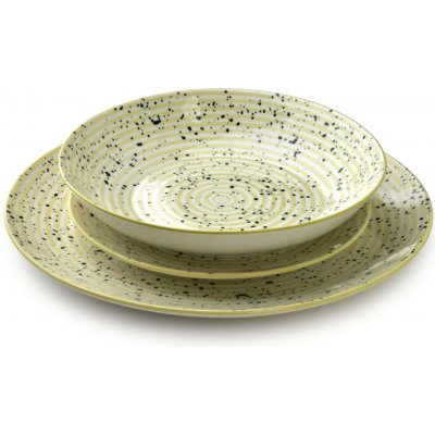 Affekdesign Porcelánová sada talířů STRIPES BEIGE béžová 18 ks – Zbozi.Blesk.cz