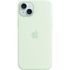 Pouzdro a kryt na mobilní telefon Apple Apple iPhone 15 Plus Silicone Case s MagSafe - světle mátový