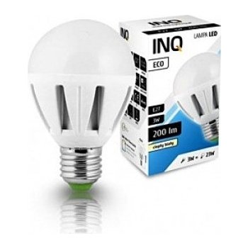 INQ LED žárovka , E27 ilum.3W P45, Teplá bílá