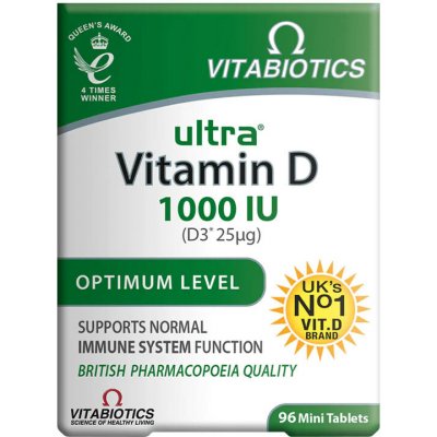 Vitabiotics Ultra Ultra Vitamin D 1000 IU 96 tablet – Hledejceny.cz