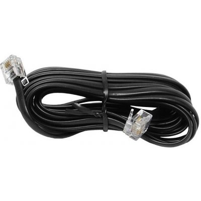 PremiumCord tk6-03b telefonní rovný 6P4C (RJ-11) plug - 6P4C (RJ-11) plug, 3m, černý – Zboží Živě