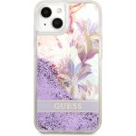Pouzdro Guess Liquid Glitter Flower iPhone 13 mini Purple – Hledejceny.cz