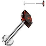Šperky4U Piercing do brady Push in labreta Titan TIT1542-R – Zboží Dáma