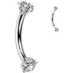 Šperky4U piercing do obočí titan s hvězdičkami TIT1391-1208 – Zboží Mobilmania