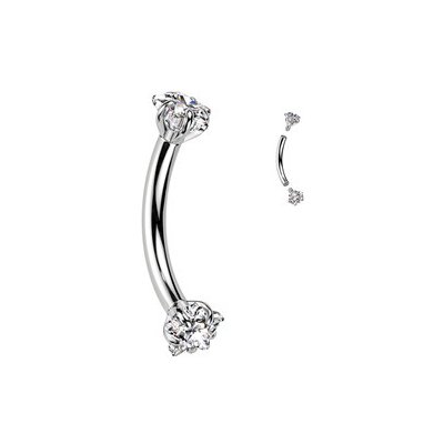 Šperky4U piercing do obočí titan s hvězdičkami TIT1391-1208 – Zboží Mobilmania