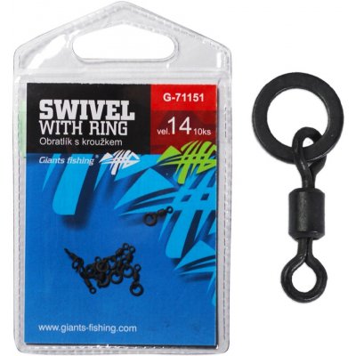 Giants Fishing Rychlovýměnný Obratlík S Kroužkem Swivel Whit Ring vel.14 10ks – Zboží Mobilmania