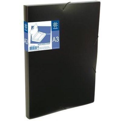 Viquel Coolbox PP A3 deska s gumičkou černá 30 mm – Zboží Mobilmania