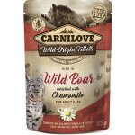 Carnilove cat pouch rich in Wild Boar enriched with Chamomile Divoké prase s heřmánkem 85 g – Zbozi.Blesk.cz