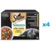 Kapsička pro kočky Sheba Nature's Collection s kuřecím masem a červenou paprikou, s krůtím masem a mrkví v omáčce 32 x 85 g