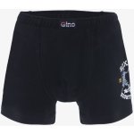 Gina dětské boxerky s delší nohavičkou chlapecké delší nohavička šité s potiskem 64006P černá bílá – Zboží Dáma