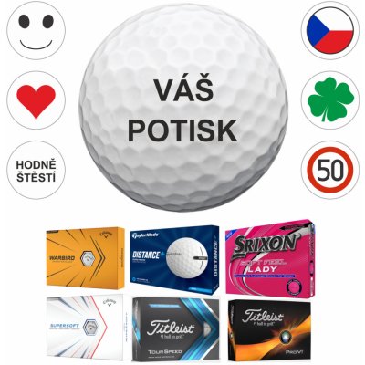 Titleist TruFeel s potiskem zdarma 12 ks – Zboží Dáma