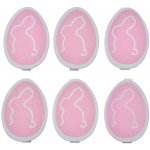 Velikonoční dekorační kolíčky na přání / dárky ve tvaru vajíčka se siluetou zajíčka – 3x1x5 cm – Hledejceny.cz