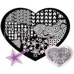 Starnails Razítkovací destička S13 geometrické vzory hvězdičky – Zboží Dáma