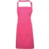 Zástěra Premier Workwear Pracovní zástěra za krk s kapsou PR154 Hot Pink Pantone 214c 72x86cm