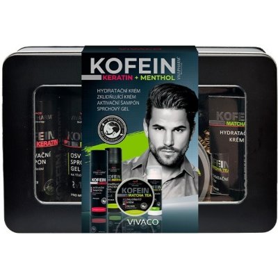 VivaPharm dárkOVÉ BALENÍ KOFEIN - šampon 200 ml + sprchový gel 200 ml + hydratační krém 50 ml + zklidňující krém 200 ml + dárek – Hledejceny.cz