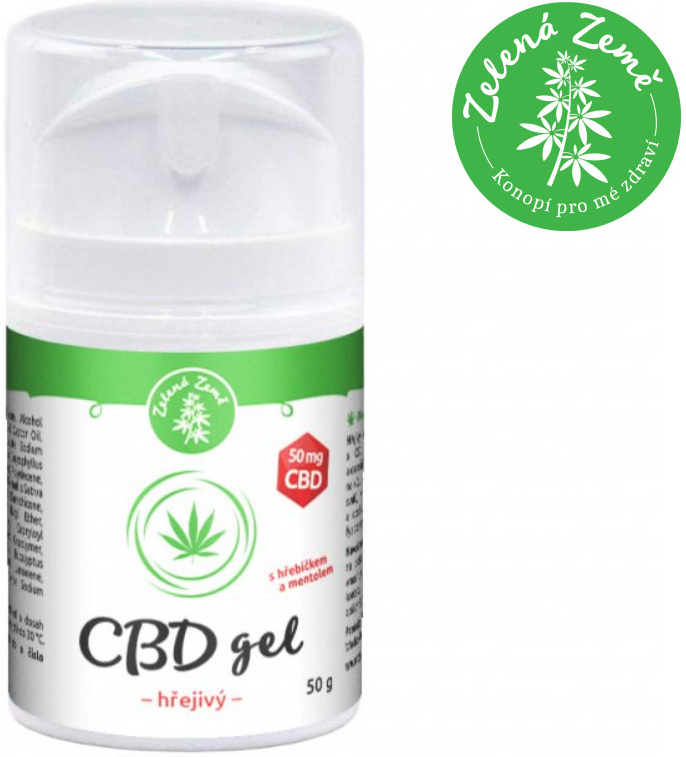 Zelená Země CBD hřejivý gel 50 g