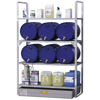 CEMO Přístavný regál na sudy typ 540 s laminátovou záchytnou vanou(7855) – Sleviste.cz