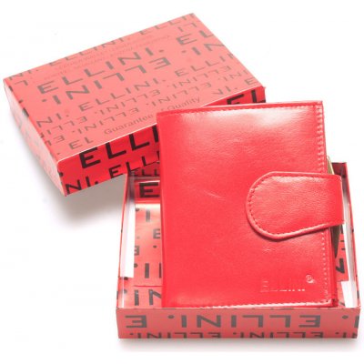 Ellini Paris Dámská kožená peněženka červená