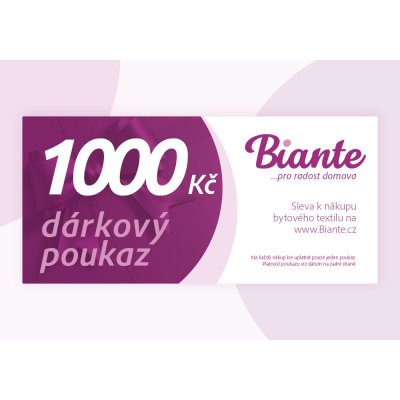 Biante Tištěný dárkový poukaz Biante v hodnotě 1 000 Kč – Zboží Mobilmania