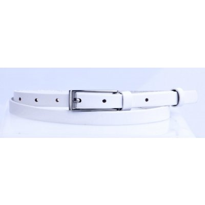 Penny belts dámský kožený úzký pásek 15-1-00 bílý – Zboží Mobilmania
